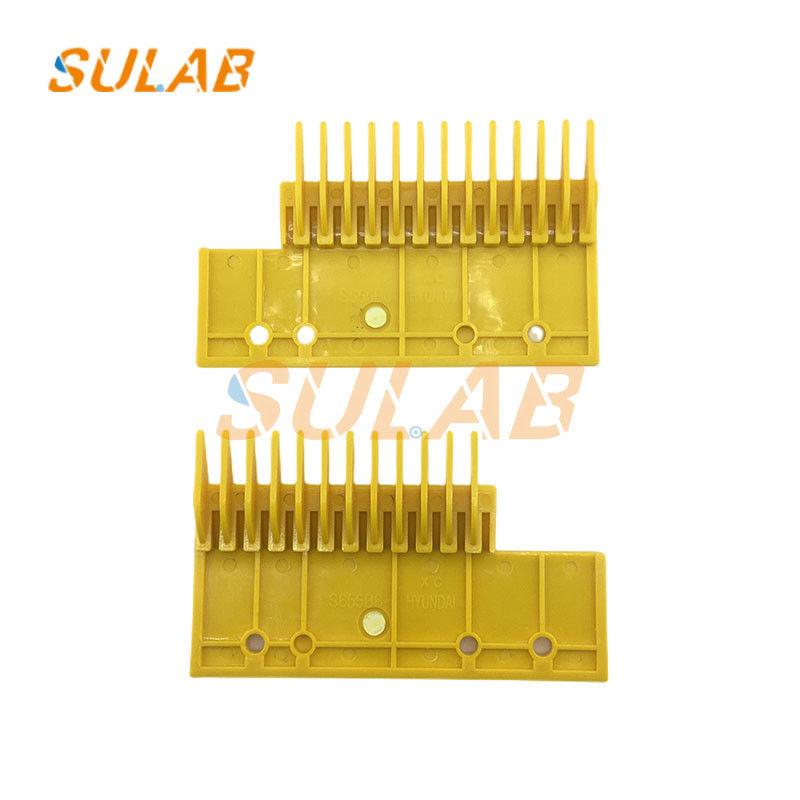 Hyundai Escalator Spare Parts Yellow Plastic Comb Plate S655B6