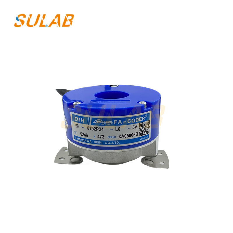 Tamagawa Encoder TS5246N473 with 8192P/R High Resolution Line Driver Output and φ60mm Flange Design for Elevators