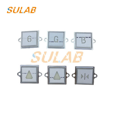 KONE 863223H03 Paslanmaz Çelik Kabuklu Asansör Butonu, LED Gösterge Işığı ve Özelleştirilebilir Yüzey